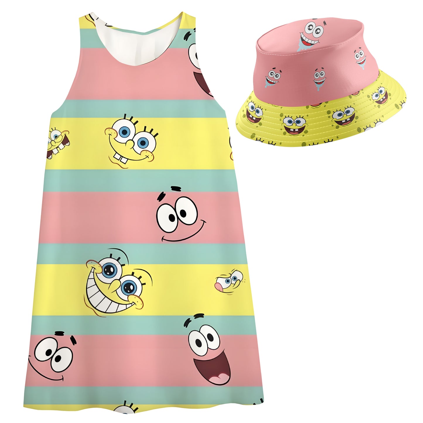 Vestido para niña Bob Esponja 1 con Sombrero