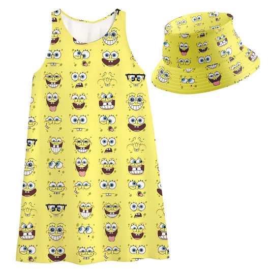 Vestido para niña Bob Esponja 3 con Sombrero