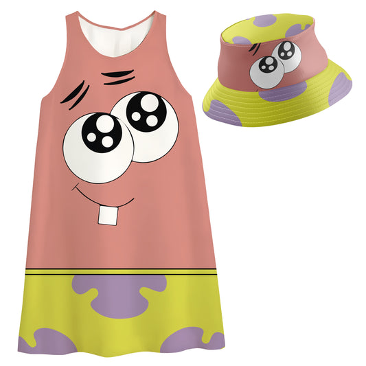 Vestido para niña Bob Esponja 4 con Sombrero