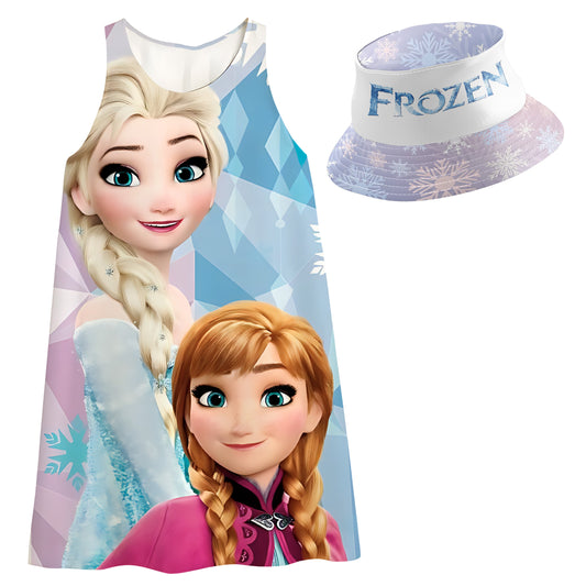 Vestido para niña Frozen 1 con Sombrero