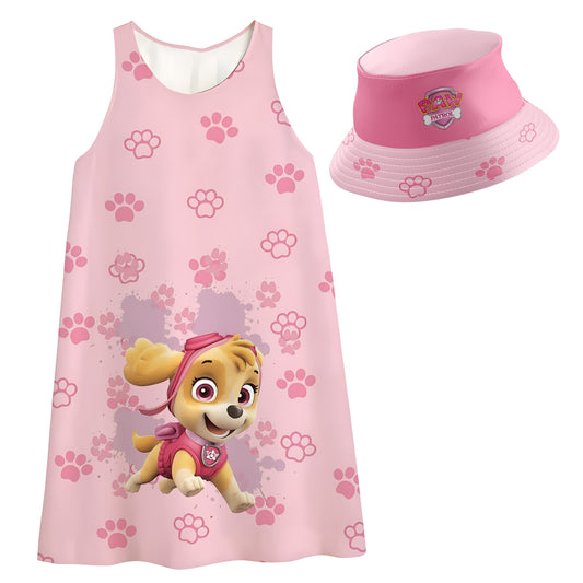 Vestido para niña Vestido Paw Patrol con Sombrero