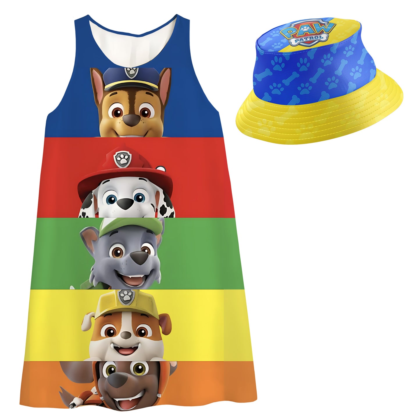 Vestido para niña Paw Patrol 2 con Sombrero