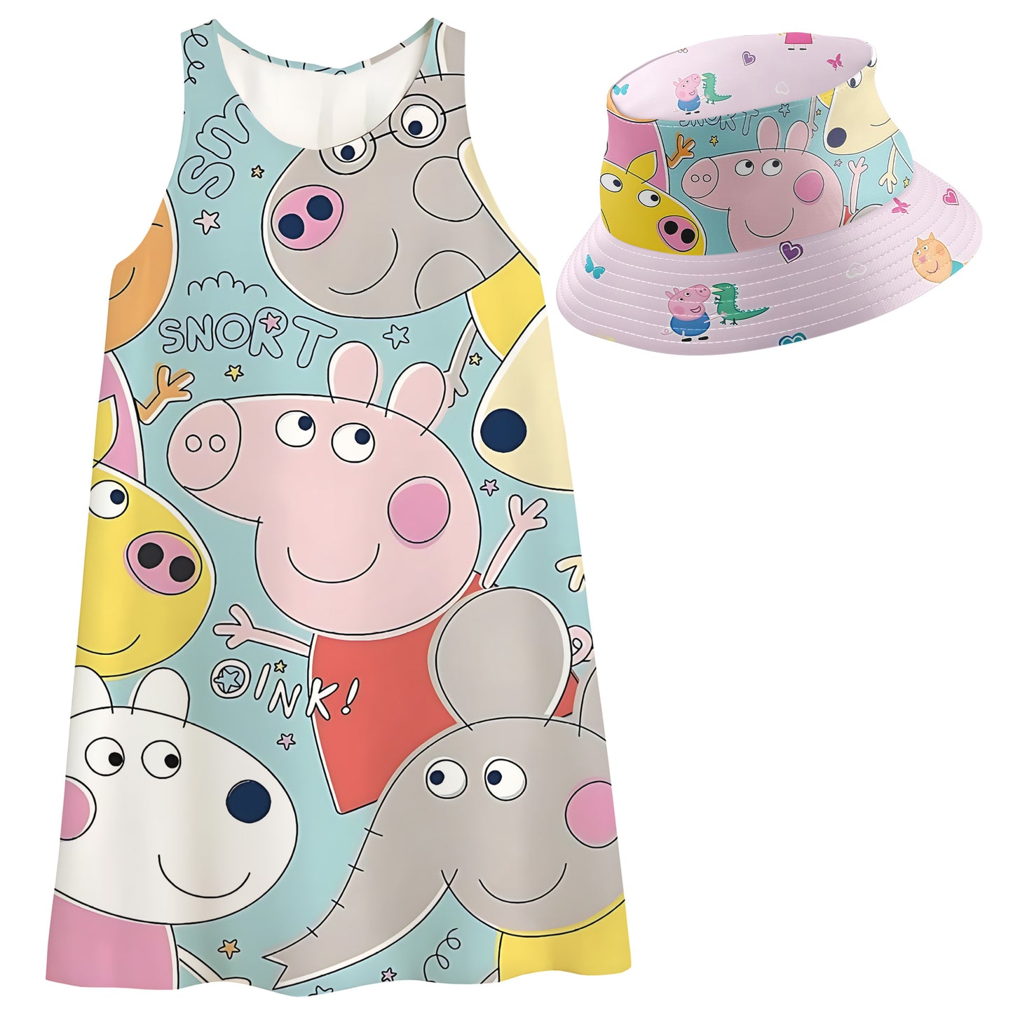 Vestido para niña Vestido Peppa Pig 2 con Sombrero