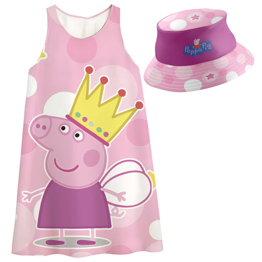 Vestido para niña Vestido Peppa Pig 3 con Sombrero