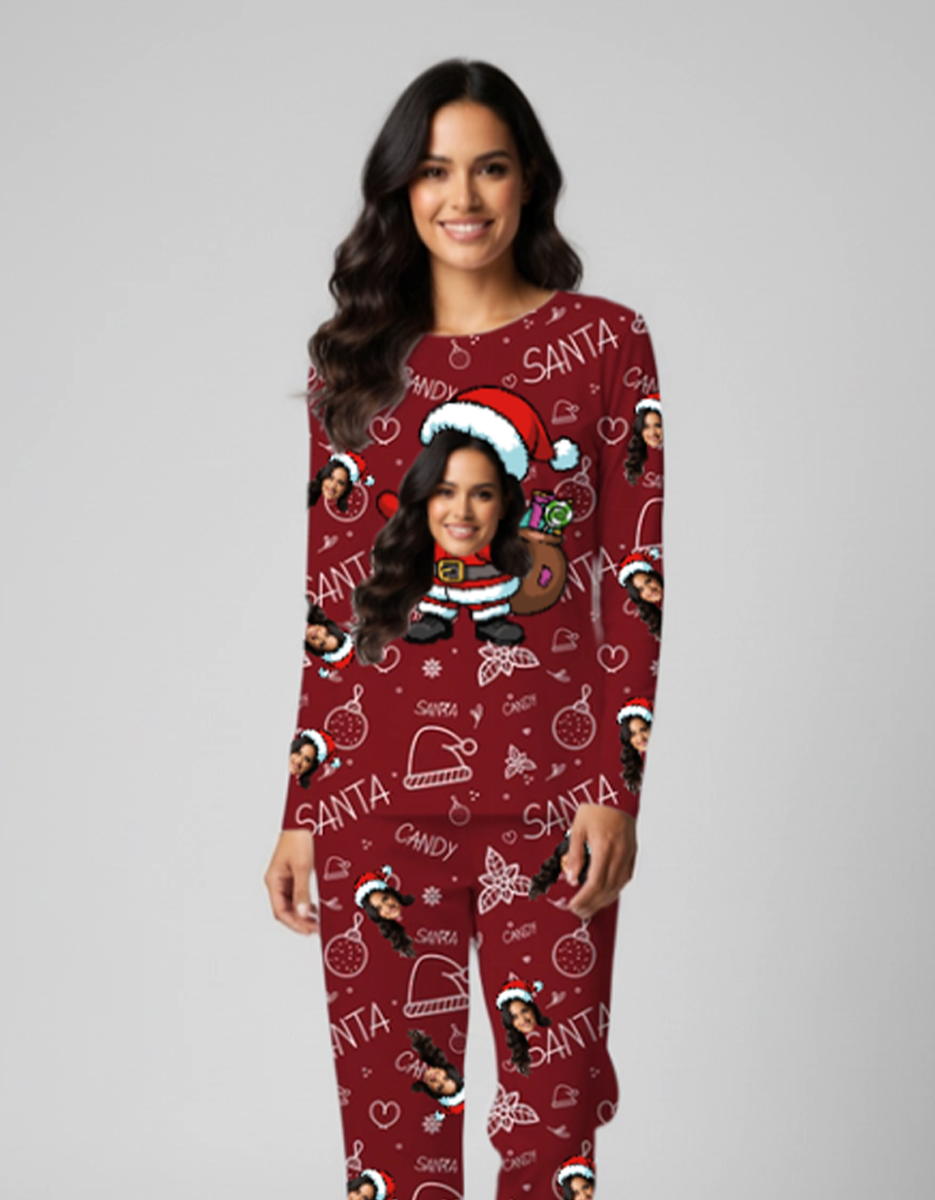 Pijama dama navidad cara