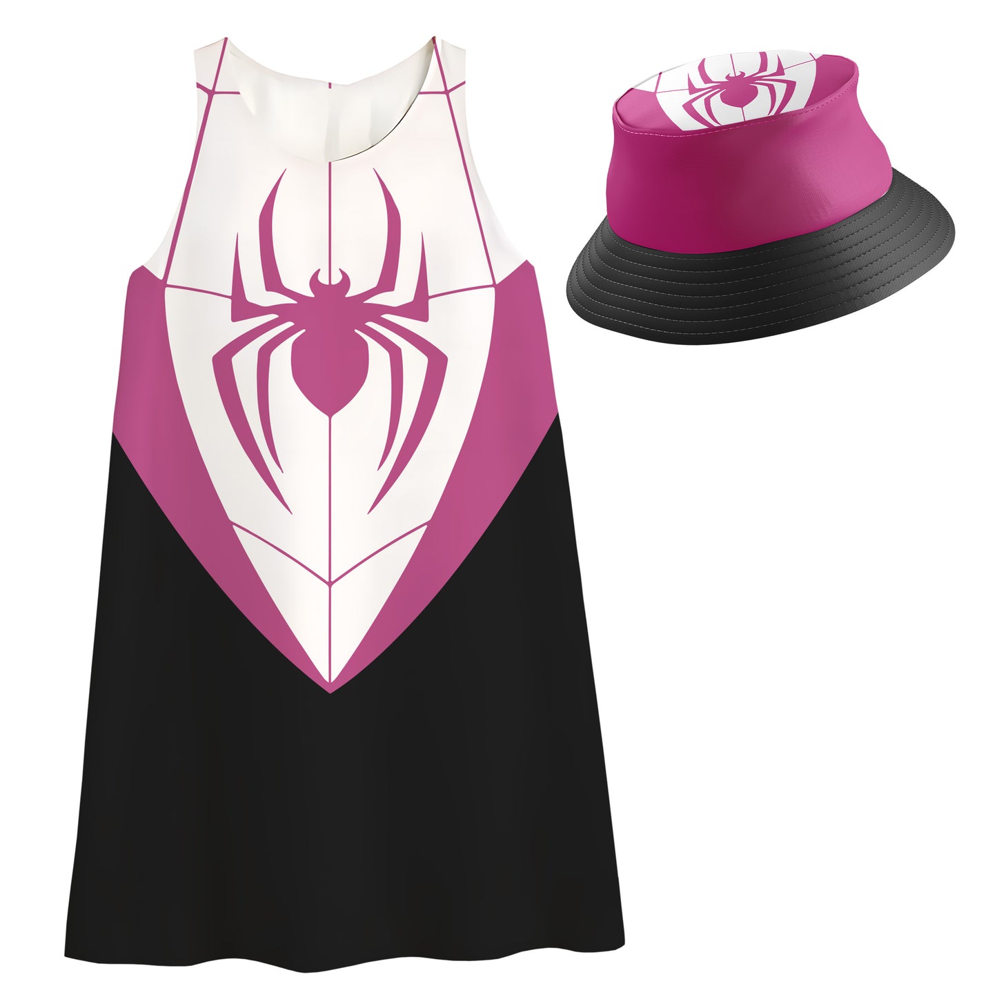 Vestido para niña Vestido Spidey Gwen con Sombrero