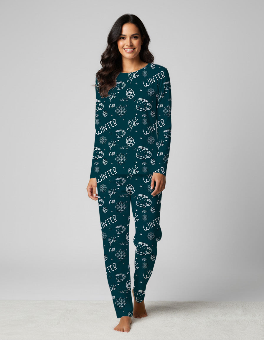 Pijama dama navidad cara