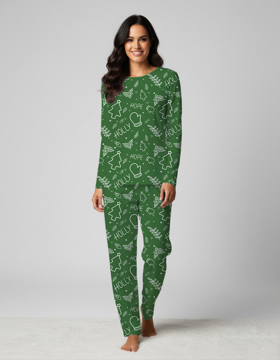 Pijama dama navidad cara