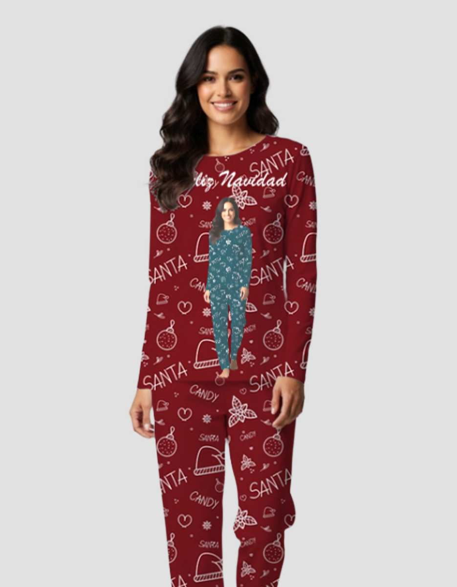 Pijama dama acuarela personalizada