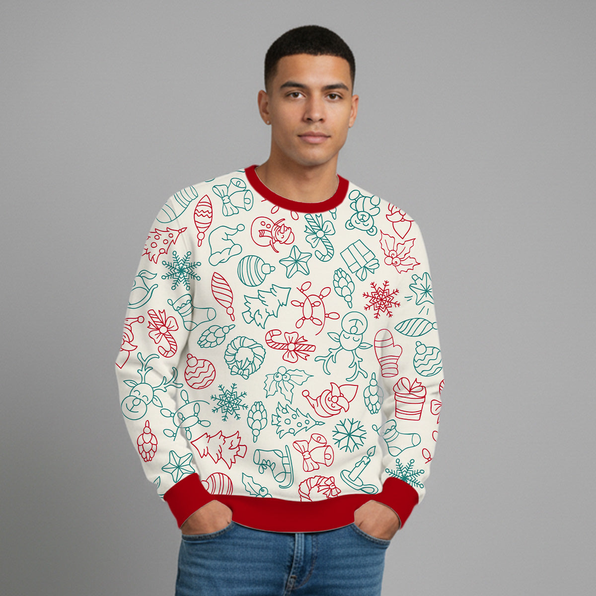 Sudadera cara en Santa personalizada